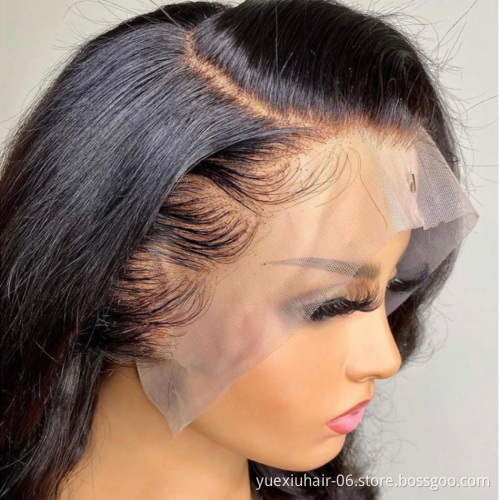 Cuticle Aligned Ultra Pre Plucked Glueless 13*4 5x5 HD Transparent Frontal Virgin Raw Indian Hair Wigs Thin HD Lace Wig